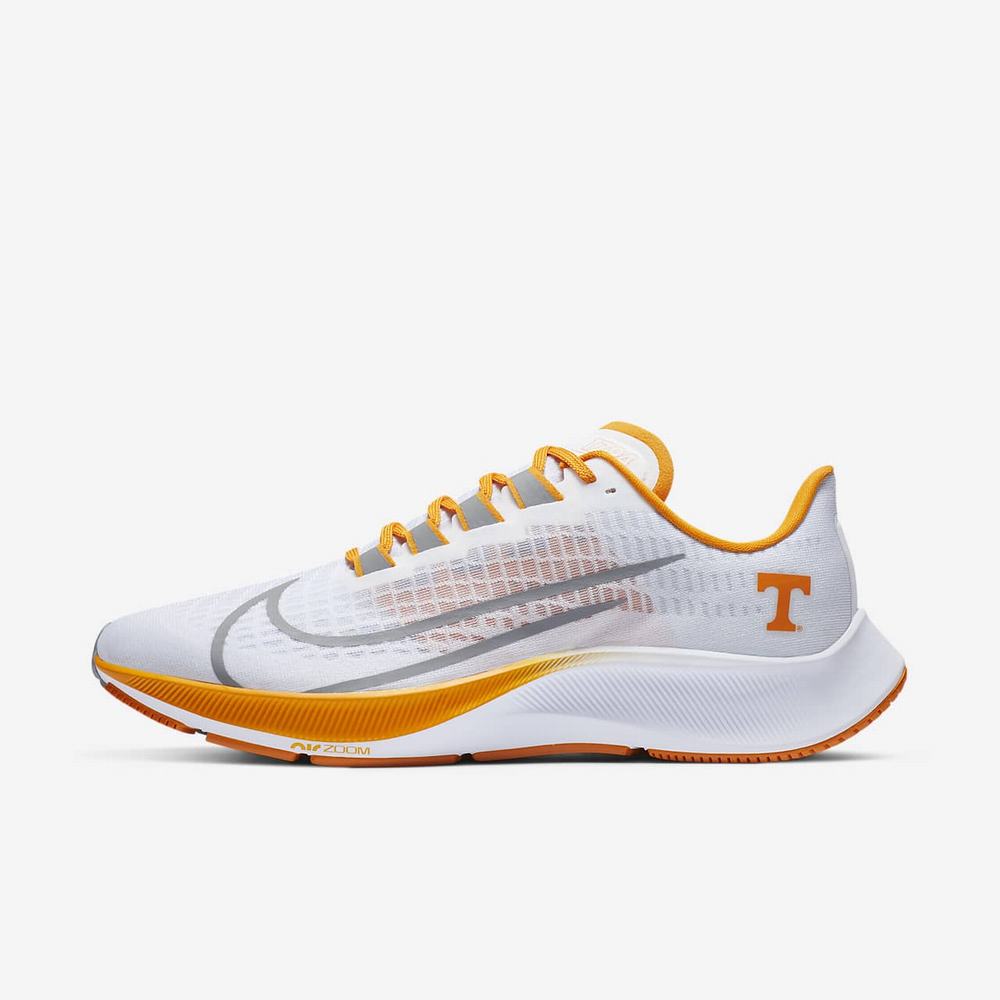 Chaussure De Running Nike College Zoom Pegasus 37 (Tennessee) Blanche 8326-097 White/Pure Platinum/Bright Ceramic/Dark Steel Grey Homme | OSJ-88211925